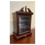 Miniature Curio Cabinet with Glass Door & Shelves