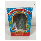 Turning Musical Tree With Falling Snow