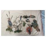 Metal Enamel Sea Creatures & Bird