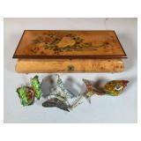 Reuge Swiss Musical Jewelry Box & Assorted Jewelry