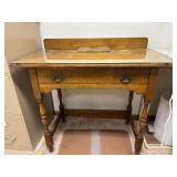 Vintage One Drawer Desk with Removable Glass