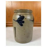 Antique Salt-Glazed Stoneware Storage Jar