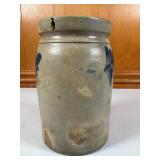 Antique Salt-Glazed Stoneware Storage Jar