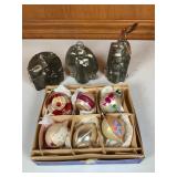 Vintage Glass Ornaments & Modern Chocolate Molds