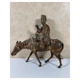 Antique Bronze Figure of Asian Man on Horse