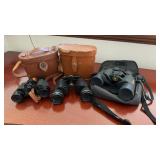 Bushnell & Vintage Binoculars with Cases