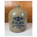 E.S. & B. New Brighton PA Stoneware Jug