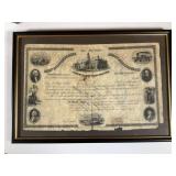 Leisure Framed Stock Certificate 11.25 x 16.2