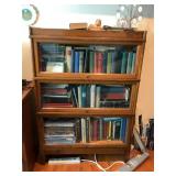 Three-Stack Oak Barrister Bookcase, 49" x 34"