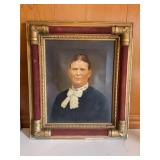 Oil on Canvas Portrait in Ornate Frame