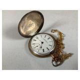 Sterling Waltham Pocket Watch with Chain