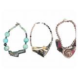 3 Artisan Collar Necklaces