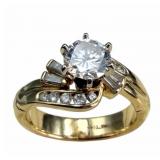 14k Gold 1 CTW +Diamond Finger Mate Ring
