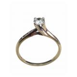 14k White Gold Diamond Ring, Size 6.5