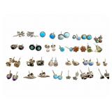 Sterling Silver Pairs Stud Earrings