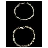 2 Sterling & Silver Content Bracelets