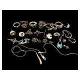 Large Silver & Sterling Damaged or Solo Lot
