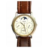 Seiko 7F39-6029 Moon Phase Quartz Watch