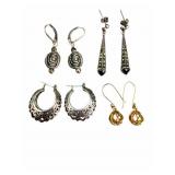 5 Pairs Sterling & Vermeil Silver Earrings