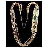 Sterling & Hand Beaded Native Necklace