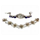 Sterling Lapis R. Francisco Watch +