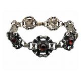Sterling Garnet Cathedral Collection Bracelet