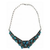 Marvin Arviso Silver & Turquoise Collar
