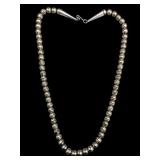 Vintage Navajo Sterling Silver Pearl Bead