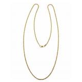 14k Gold 24-Inch Rope Chain Necklace