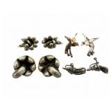 4 Sterling Screw & Clip Back Earrings