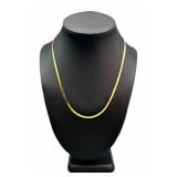 14k Gold 18" Herringbone Chain Necklace