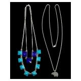 2 Sterling Necklaces: Mexico +