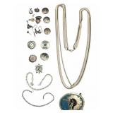 Sterling, Silver & Costume Jewelry Assortment