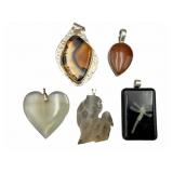 5 Unique Sterling & Stone Pendants