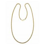 14k Gold Heavy Rope Chain Necklace