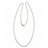 14k Dual Gold Sparkle Cut Ball Chain