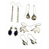 5 Sterling & Gemstone Earrings