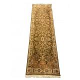 India Hand Tied Runner, Brown/Beige