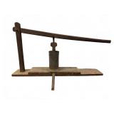 Primitive Wooden Sausage Stuffer