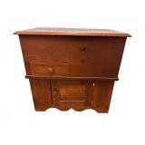 Antique English Pine Dry Sink with Storage