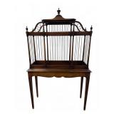 Large Decorative Wooden Birdcage on Stand