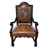 Ferguson Copeland Open Armchair, Brass Studs