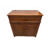 Primitive Wood & Copper Dry Sink Cabinet