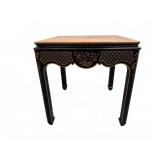 Asian Style Lamp Table w/ Black Lacquer &ï¿½Gold