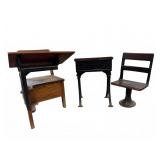 Two Childï¿½s Vintage School Desks