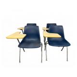 4 Krueger Comm. Chairs with Flip-Up Trays