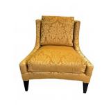 Ferguson Copeland Gold Damask Armless Chair