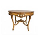 Petite French Style Inlaid Lamp Table
