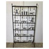 Unique 15 Section Ironwork Screen with People