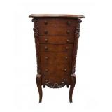 French Style Jewelry Cabinet with 7 Drawers